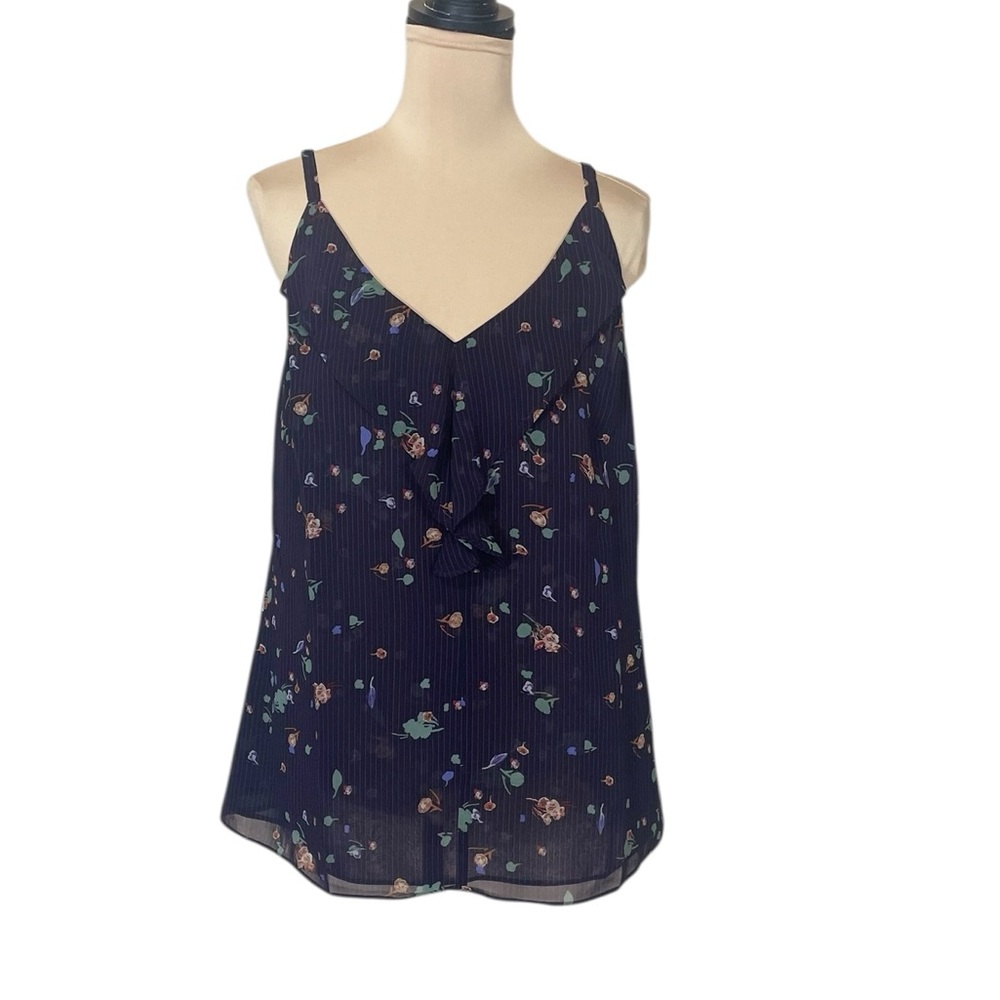 CAbi Pinstripe and Floral Camisole Top (N) - Picture 3 of 11
